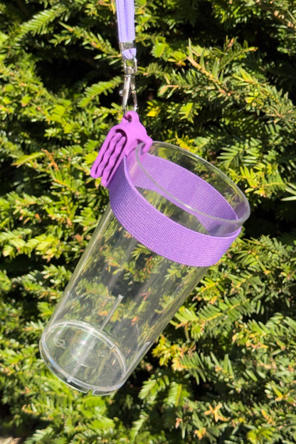„Pretty Purple“ Clip A Cup mit luxuriösem Schlüsselband