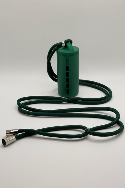 „Mean Green” Münzhalter mit luxuriösem Schlüsselband
